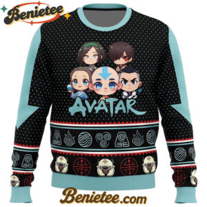 Chibi Avatar The Last Airbender Ugly Christmas Sweater