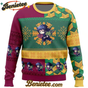 Chibi Christmas Giyu Tomioka Demon Slayer Ugly Christmas Sweater