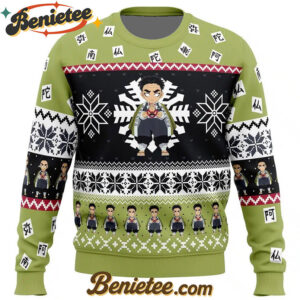 Chibi Christmas Gyomei Himejima Demon Slayer Ugly Christmas Sweater