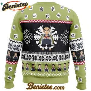 Chibi Christmas Gyomei Himejima Demon Slayer Ugly Christmas Sweater
