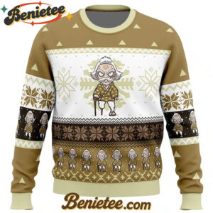 Chibi Christmas Jigoro Kuwajima Demon Slayer Ugly Christmas Sweater