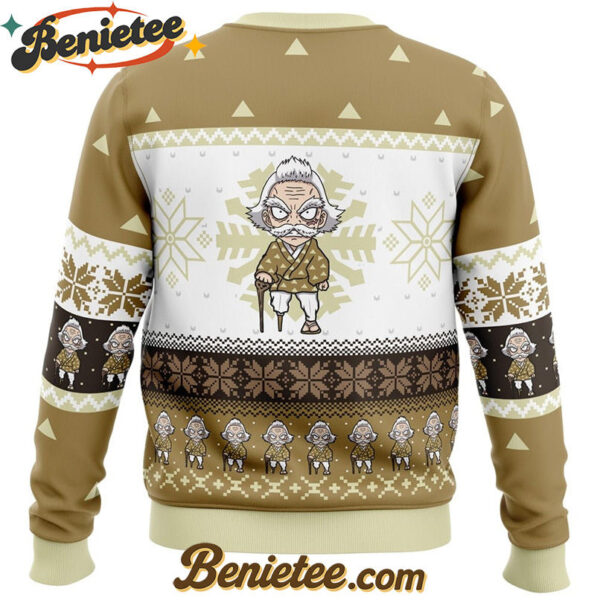 Chibi Christmas Jigoro Kuwajima Demon Slayer Ugly Christmas Sweater