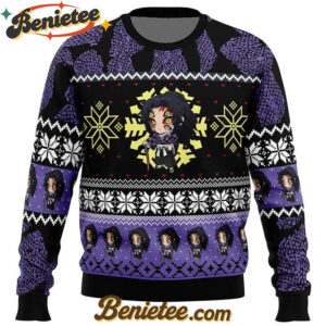 Chibi Christmas Kokushibo Demon Slayer Ugly Christmas Sweater