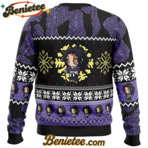 Chibi Christmas Kokushibo Demon Slayer Ugly Christmas Sweater