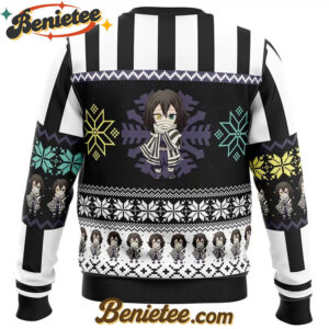 Chibi Christmas Obanai Iguro Demon Slayer Ugly Christmas Sweater