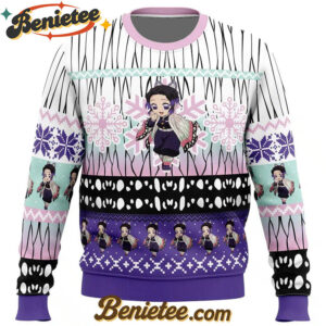 Chibi Christmas Shinobu Kocho Demon Slayer Ugly Christmas Sweater