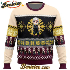 Chibi Christmas Tengen Uzui Demon Slayer Ugly Christmas Sweater