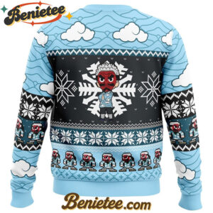 Chibi Christmas Urokodaki Sakonji Demon Slayer Ugly Christmas Sweater