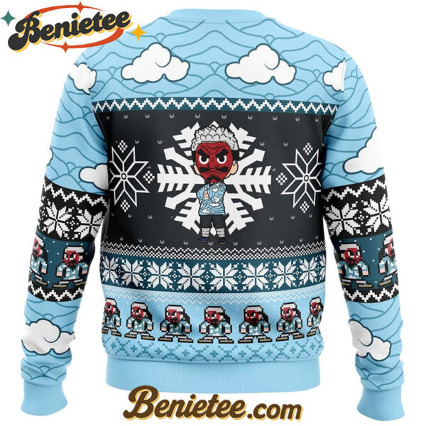 Chibi Christmas Urokodaki Sakonji Demon Slayer Ugly Christmas Sweater