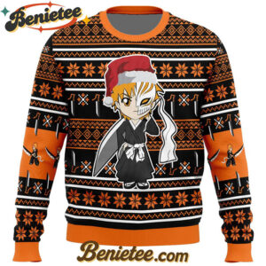 Chibi Ichigo Kurosaki Bleach Ugly Christmas Sweater