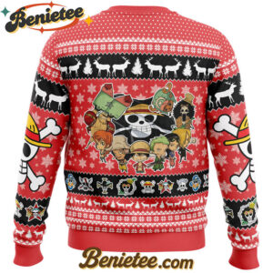 Chibi Straw Hat Pirates One Piece Ugly Christmas Sweater