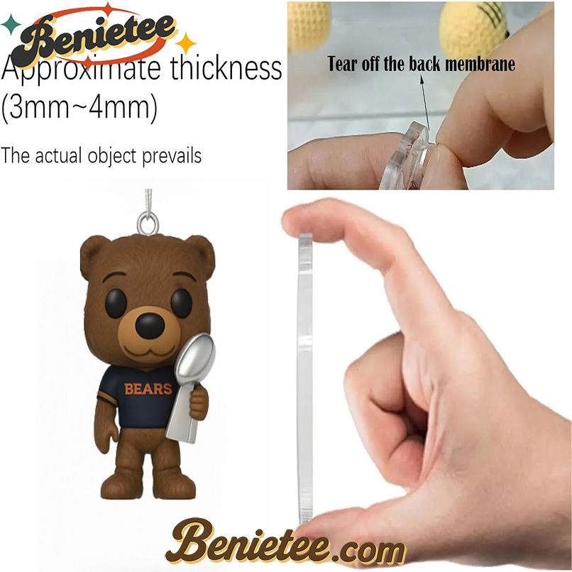 Chicago Bears 105th Anniversary 2025 Advent Calendar, Christmas Countdown Advent Calendar Gift Box with 24 Acrylic Ornaments