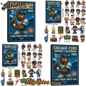 Chicago Cubs Advent Calendar 2025 149TH ANNIVERSARY Christmas Gift, Christmas Idea, Christmas Countdown Advent Calendar Gift Box with 24 Acrylic Ornaments