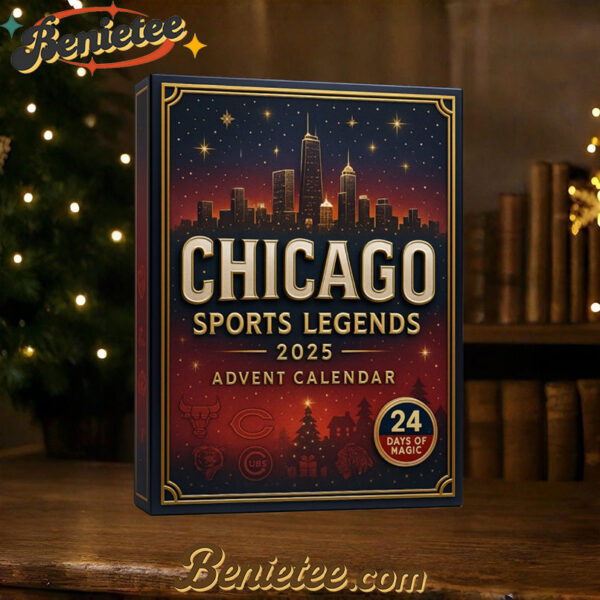 Chicago Sports Advent Calendar 2025, Christmas Countdown Advent Calendar Gift Box with 24 Acrylic Ornaments