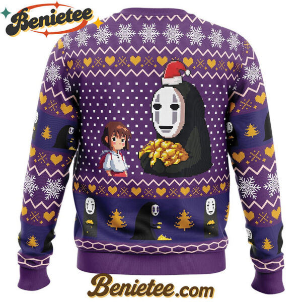 Chihiro and No Face Spirited Away Ugly Christmas Sweater