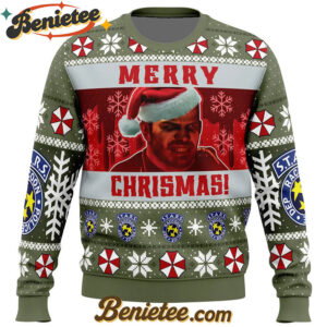 Chrismas Chris Redfield Bloodline Resident Evil Ugly Christmas Sweater