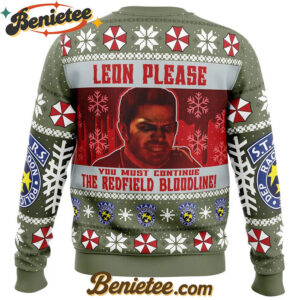 Chrismas Chris Redfield Bloodline Resident Evil Ugly Christmas Sweater