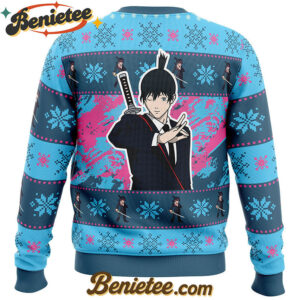 Christmas Aki Chainsaw Man Ugly Christmas Sweater