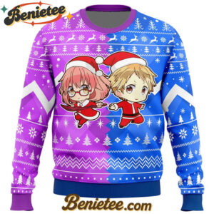Christmas Akihito And Mirai Beyond the Boundary Ugly Christmas Sweater