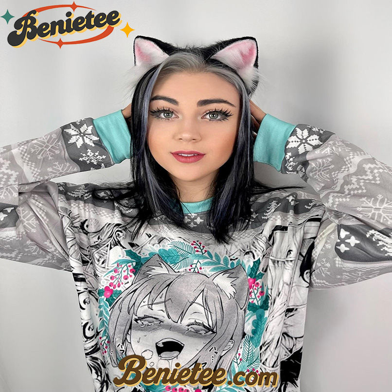 Christmas Anime Ahegao Ugly Christmas Sweater