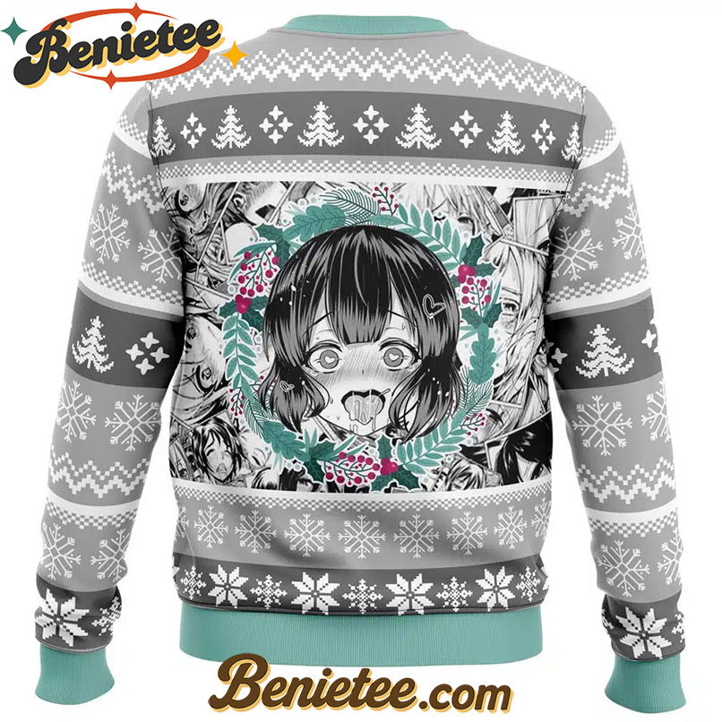 Christmas Anime Ahegao Ugly Christmas Sweater