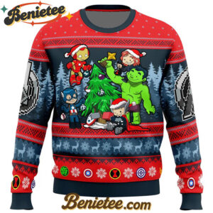 Christmas Avengers Chibi Marvel Comics Ugly Christmas Sweater