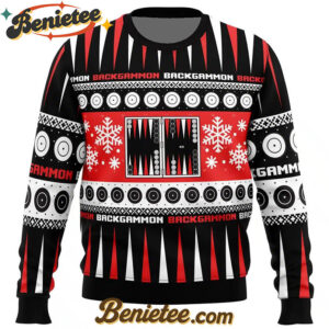 Christmas Backgammon Board Games Ugly Christmas Sweater