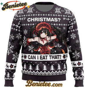 Christmas Can I Eat That Date A Live Ugly Christmas Sweater