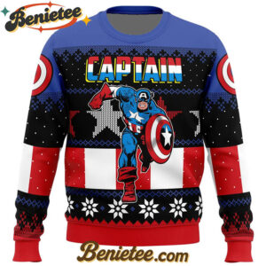 Christmas Captain America Marvel Comics Ugly Christmas Sweater