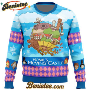 Christmas Castle Howl's Moving Castle Ugly Christmas Sweater