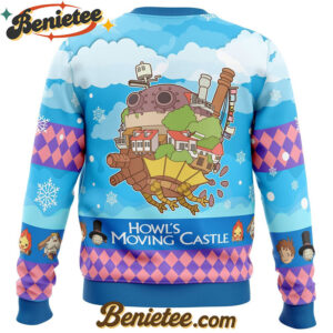Christmas Castle Howl's Moving Castle Ugly Christmas Sweater