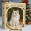 Christmas Cat Advent Calendar, Christmas Countdown Advent Calendar Gift Box with 24 Acrylic Ornaments