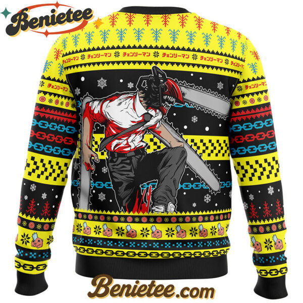 Christmas Chainsaw Man Chainsaw Man Ugly Christmas Sweater
