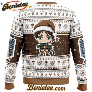 Christmas Chibi Eren Attack on Titan Ugly Christmas Sweater