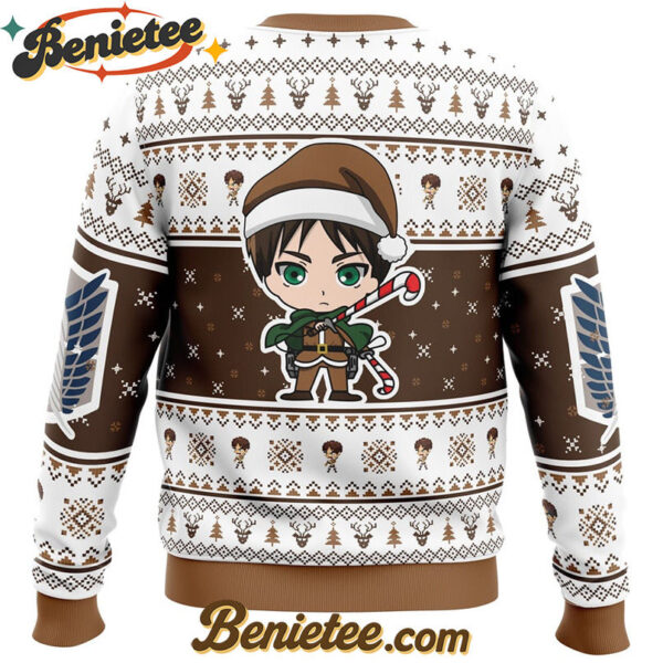 Christmas Chibi Eren Attack on Titan Ugly Christmas Sweater