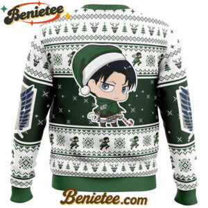 Christmas Chibi Levi Attack on Titan Ugly Christmas Sweater