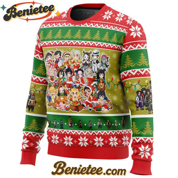 Christmas Demon Slayer Squad Demon Slayer Ugly Christmas Sweater