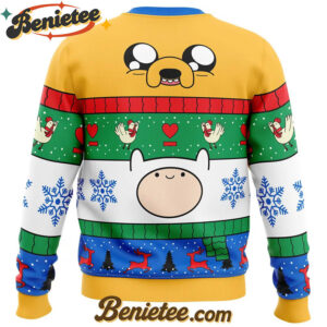 Christmas Finn and Jake Adventure Time Ugly Christmas Sweater