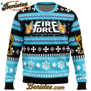 Christmas Flame Fire Force Ugly Christmas Sweater