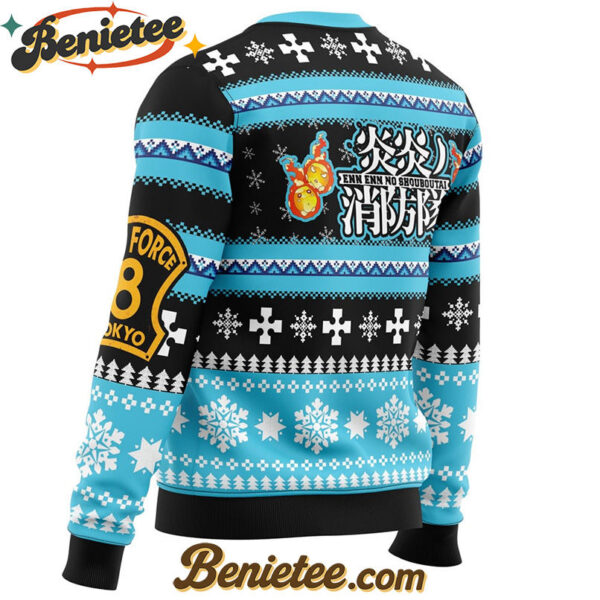 Christmas Flame Fire Force Ugly Christmas Sweater