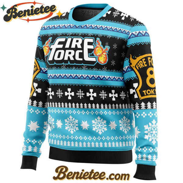 Christmas Flame Fire Force Ugly Christmas Sweater
