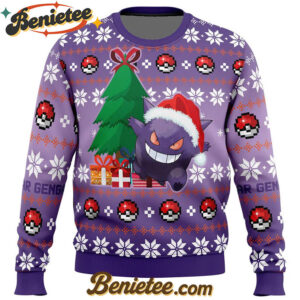 Christmas Gengar Pokemon Ugly Christmas Sweater