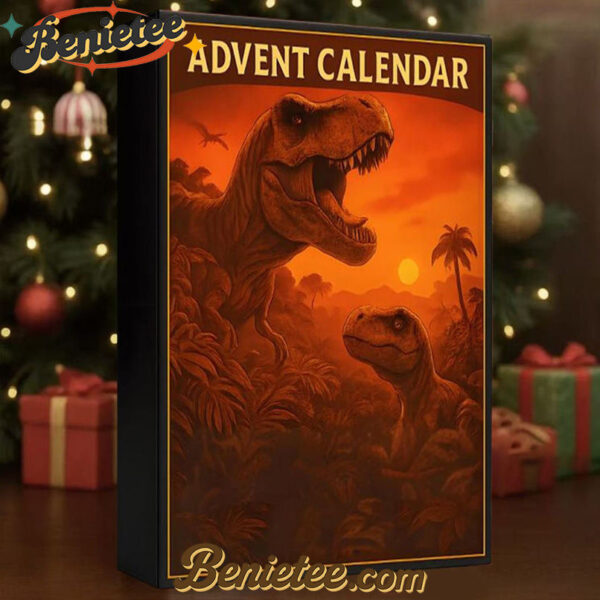 Christmas Gift - Jurassic Park 2025 Advent Calendar A Roaring Countdown to Christmas, Christmas Countdown Advent Calendar Gift Box with 24 Acrylic Ornaments