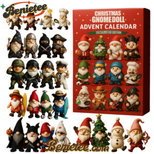 Christmas Gnome Doll Advent Calendar 2025, Christmas Countdown Advent Calendar Gift Box with 24 Acrylic Ornaments