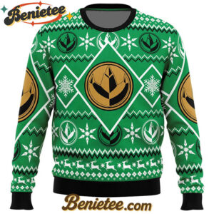 Christmas Green Ranger Power Rangers Ugly Christmas Sweater