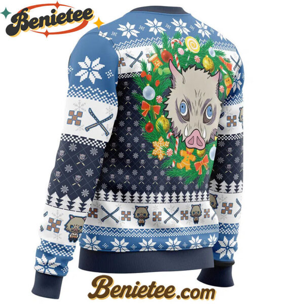 Christmas Hashibira Inosuke Demon Slayer Ugly Christmas Sweater