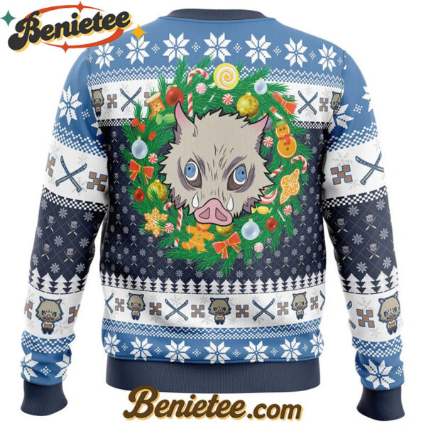 Christmas Hashibira Inosuke Demon Slayer Ugly Christmas Sweater