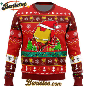 Christmas Iron Man Chibi Marvel Comics Ugly Christmas Sweater