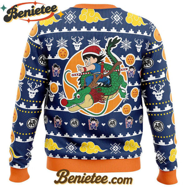 Christmas Kid Goku and Shenron Dragon Ball Z Ugly Christmas Sweater