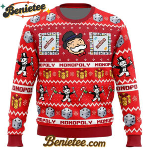 Christmas Monopoly Board Games Ugly Christmas Sweater